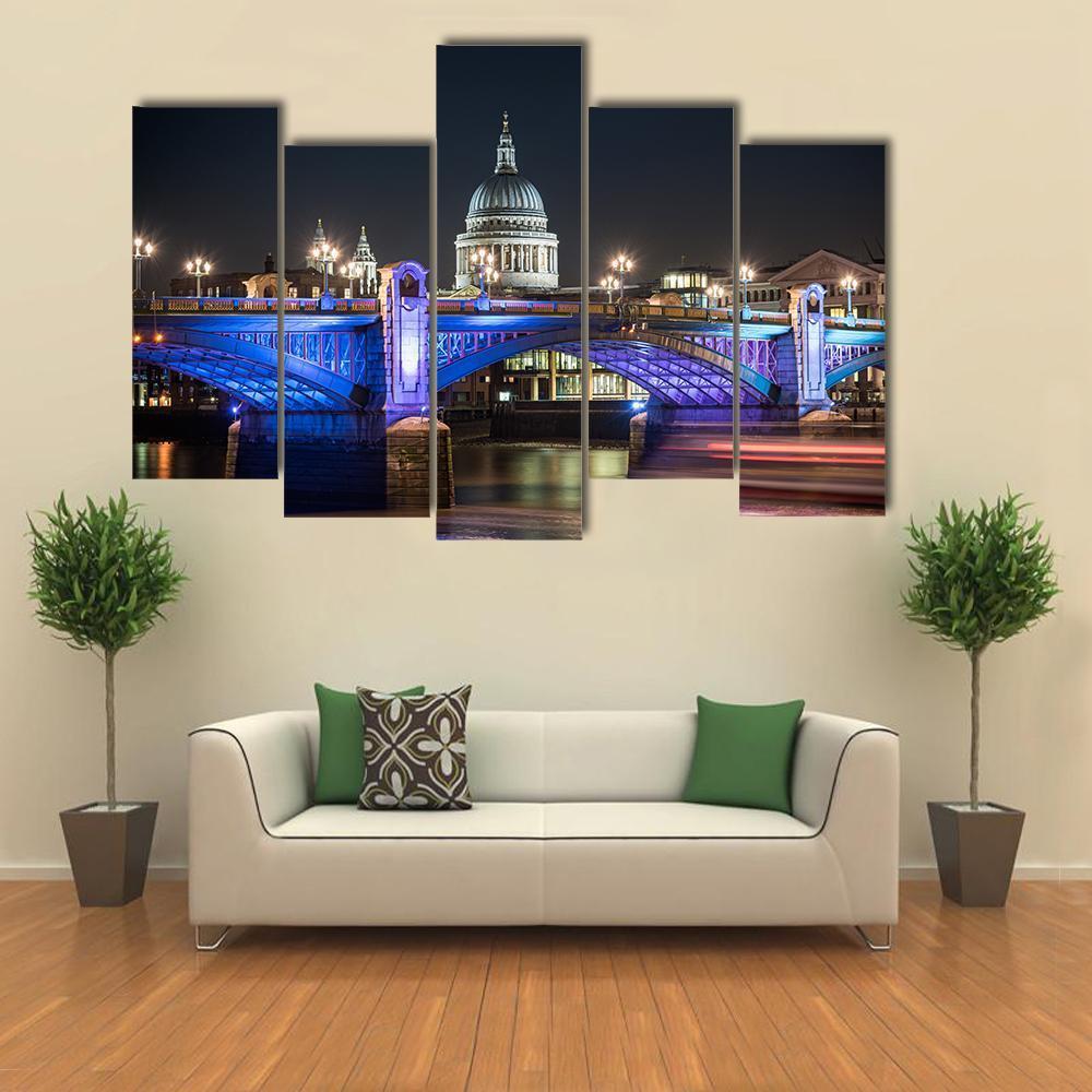 St Paul's Cathedral In London Canvas Wall Art-5 Pop-Gallery Wrap-47" x 32"-Tiaracle