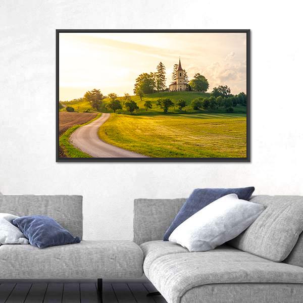 St Peter And Pauls Church In Czech Republic Canvas Wall Art-5 Horizontal-Gallery Wrap-22" x 12"-Tiaracle