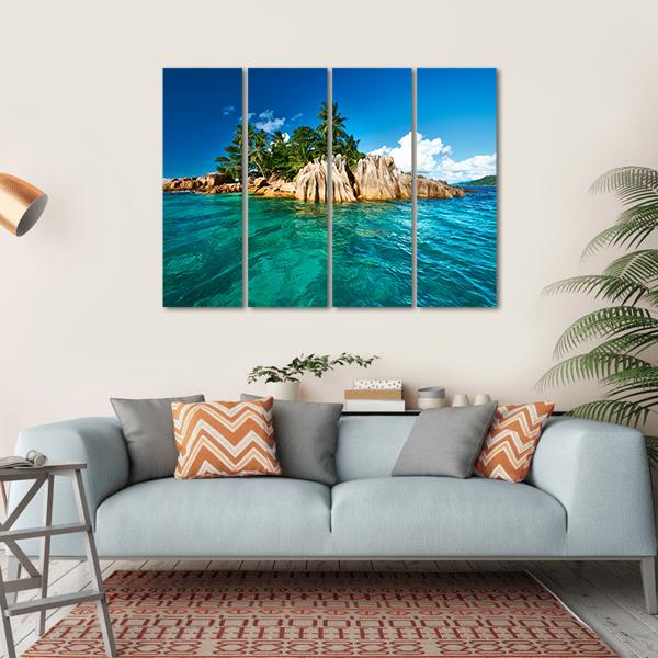 St. Pierre Island At Seychelles Canvas Wall Art-4 Horizontal-Gallery Wrap-34" x 24"-Tiaracle