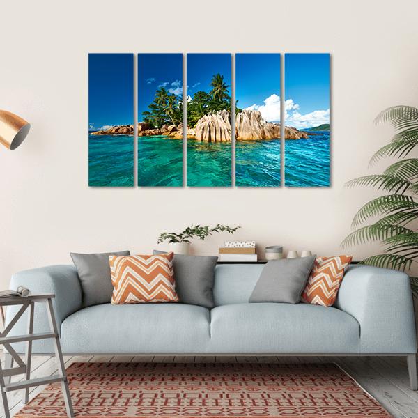 St. Pierre Island At Seychelles Canvas Wall Art-5 Horizontal-Gallery Wrap-22" x 12"-Tiaracle