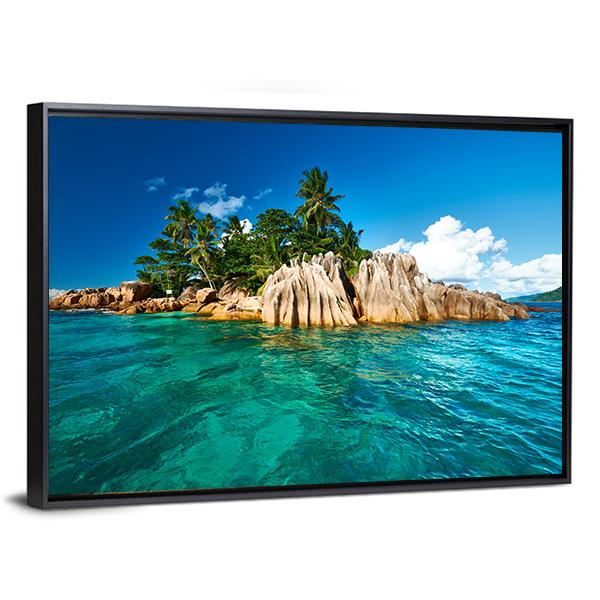 St. Pierre Island At Seychelles Canvas Wall Art-3 Horizontal-Gallery Wrap-25" x 16"-Tiaracle