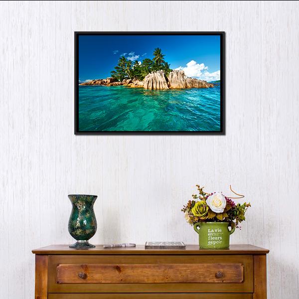 St. Pierre Island At Seychelles Canvas Wall Art-3 Horizontal-Gallery Wrap-25" x 16"-Tiaracle