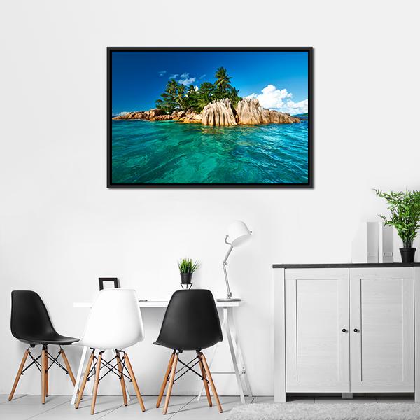 St. Pierre Island At Seychelles Canvas Wall Art-3 Horizontal-Gallery Wrap-25" x 16"-Tiaracle