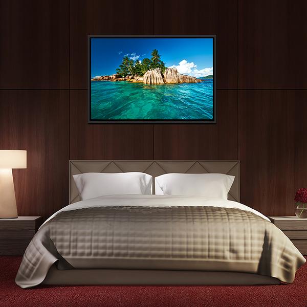 St. Pierre Island At Seychelles Canvas Wall Art-3 Horizontal-Gallery Wrap-25" x 16"-Tiaracle