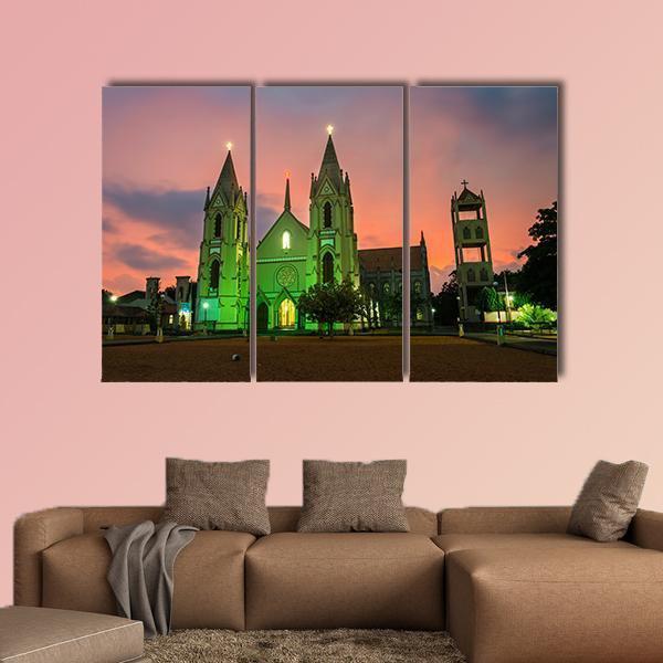 St Sebastian Cathedral Canvas Wall Art-3 Horizontal-Gallery Wrap-25" x 16"-Tiaracle
