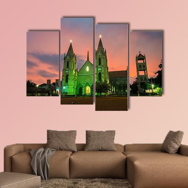St Sebastian Cathedral Canvas Wall Art-4 Pop-Gallery Wrap-50" x 32"-Tiaracle