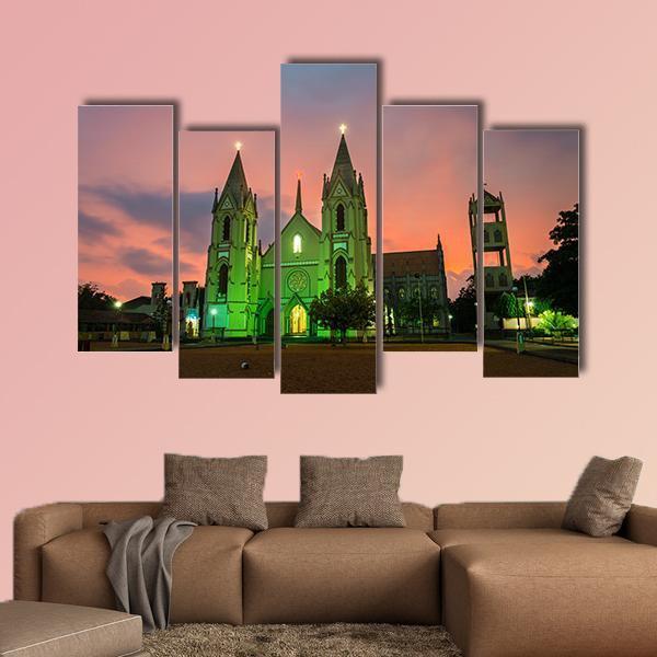 St Sebastian Cathedral Canvas Wall Art-5 Pop-Gallery Wrap-47" x 32"-Tiaracle