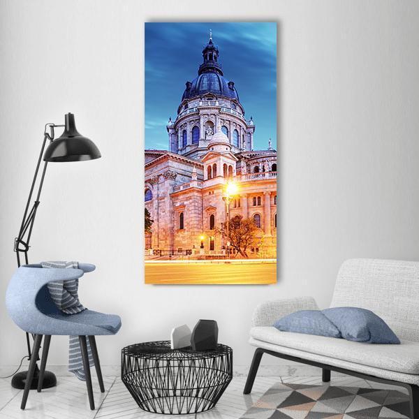 St. Stephen Basilica In Budapest Vertical Canvas Wall Art-1 Vertical-Gallery Wrap-12" x 24"-Tiaracle