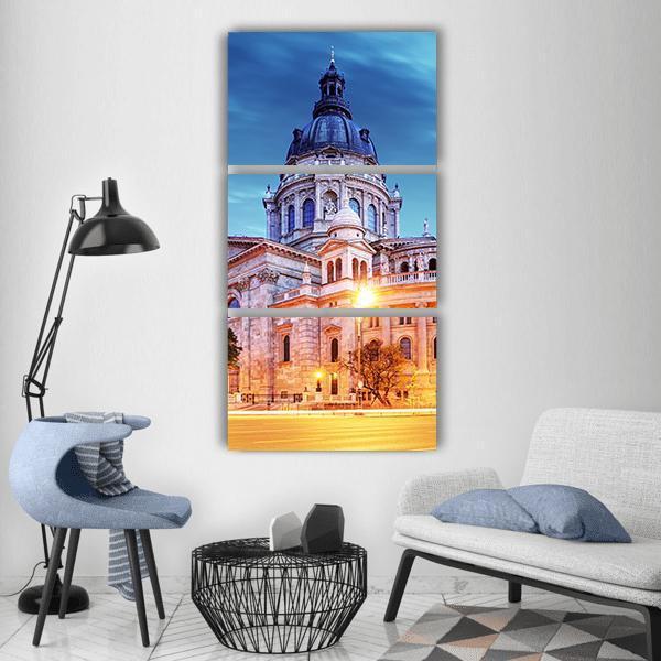 St. Stephen Basilica In Budapest Vertical Canvas Wall Art-3 Vertical-Gallery Wrap-12" x 25"-Tiaracle