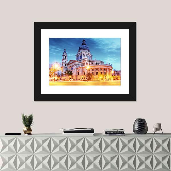 St. Stephen Basilica In Budapest Vertical Canvas Wall Art-3 Vertical-Gallery Wrap-12" x 25"-Tiaracle