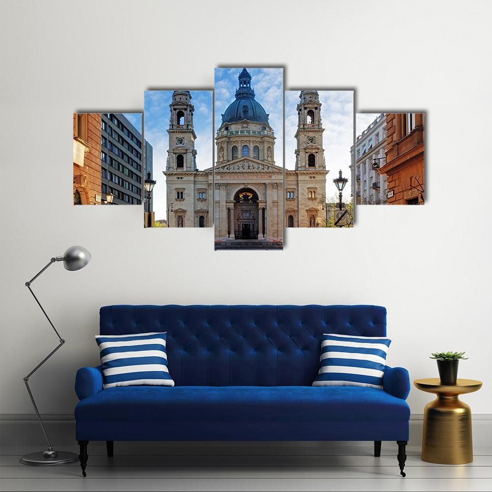 St Stephen's Basilica Canvas Wall Art-5 Star-Gallery Wrap-62" x 32"-Tiaracle