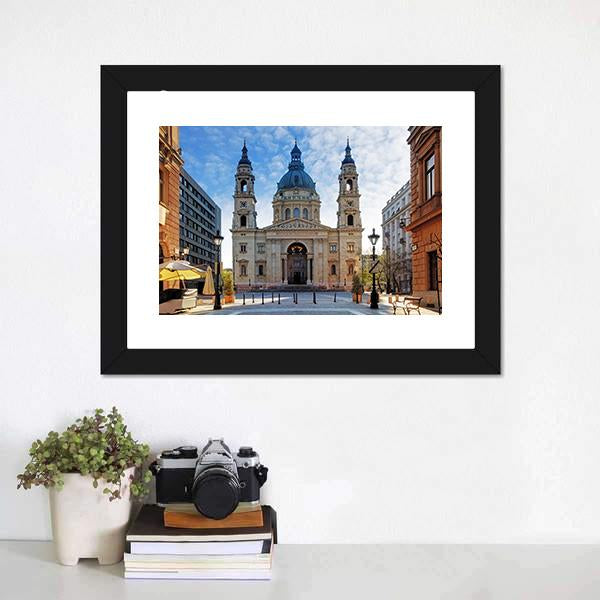 St Stephen's Basilica Canvas Wall Art-1 Piece-Framed Print-20" x 16"-Tiaracle