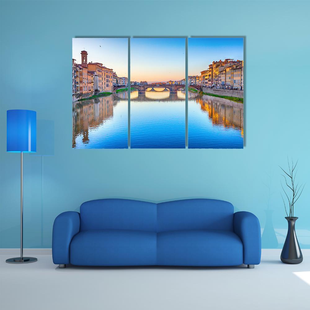 St Trinity Bridge In Florence Canvas Wall Art-3 Horizontal-Gallery Wrap-37" x 24"-Tiaracle