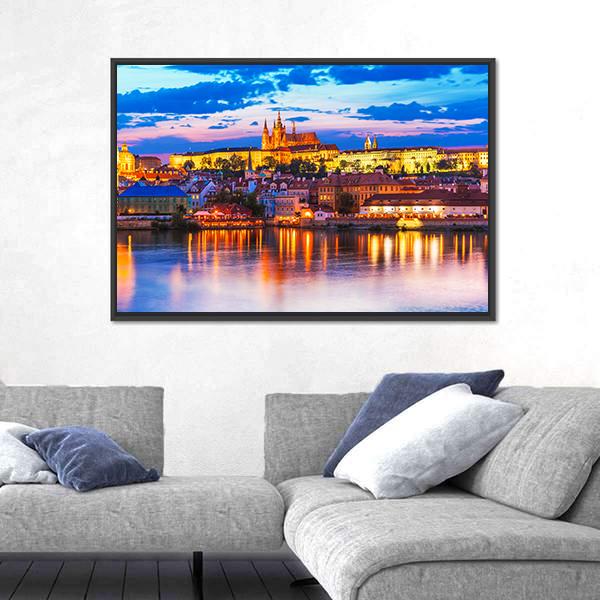St Vitus Cathedral In Prague Canvas Wall Art-5 Horizontal-Gallery Wrap-22" x 12"-Tiaracle
