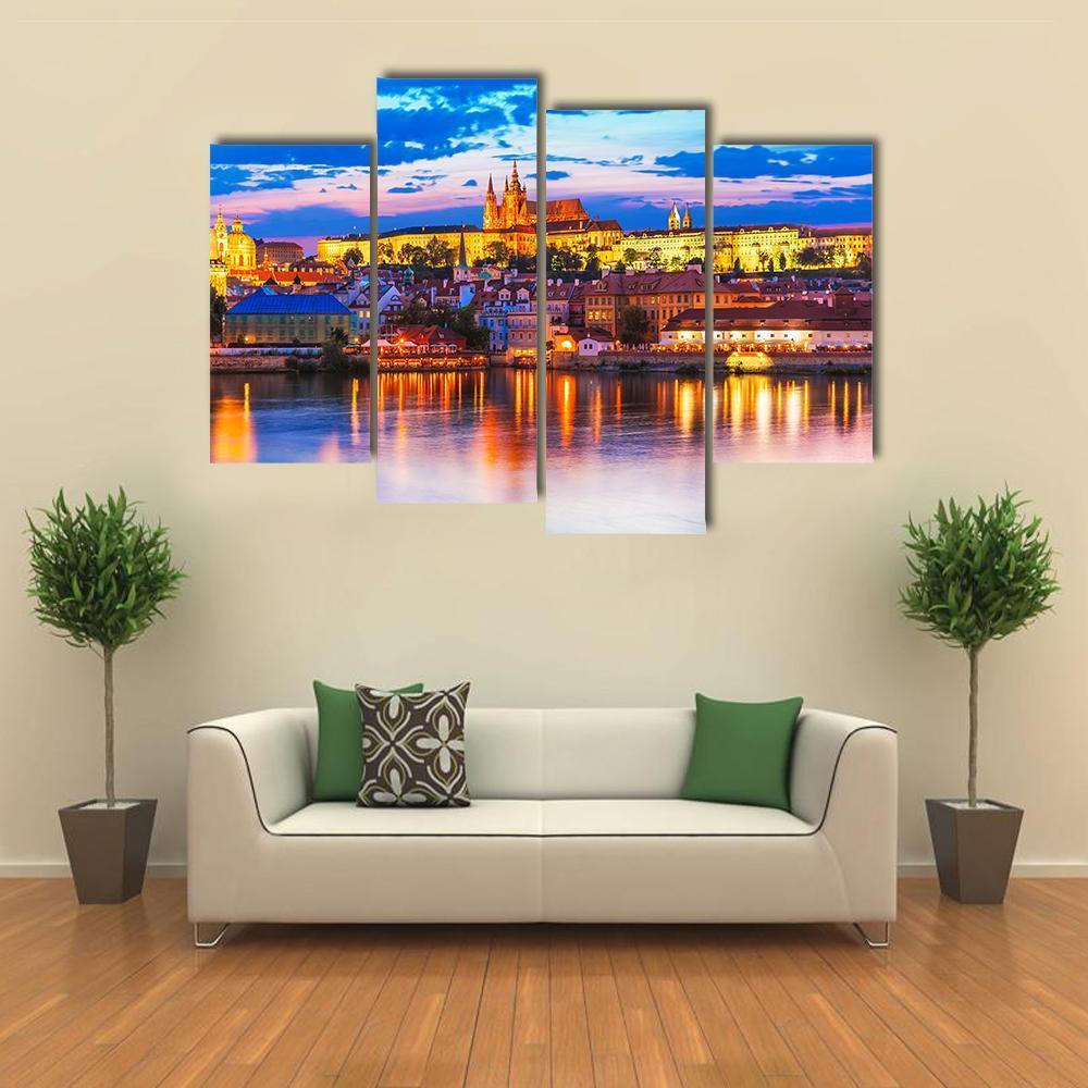 St Vitus Cathedral In Prague Canvas Wall Art-4 Pop-Gallery Wrap-50" x 32"-Tiaracle