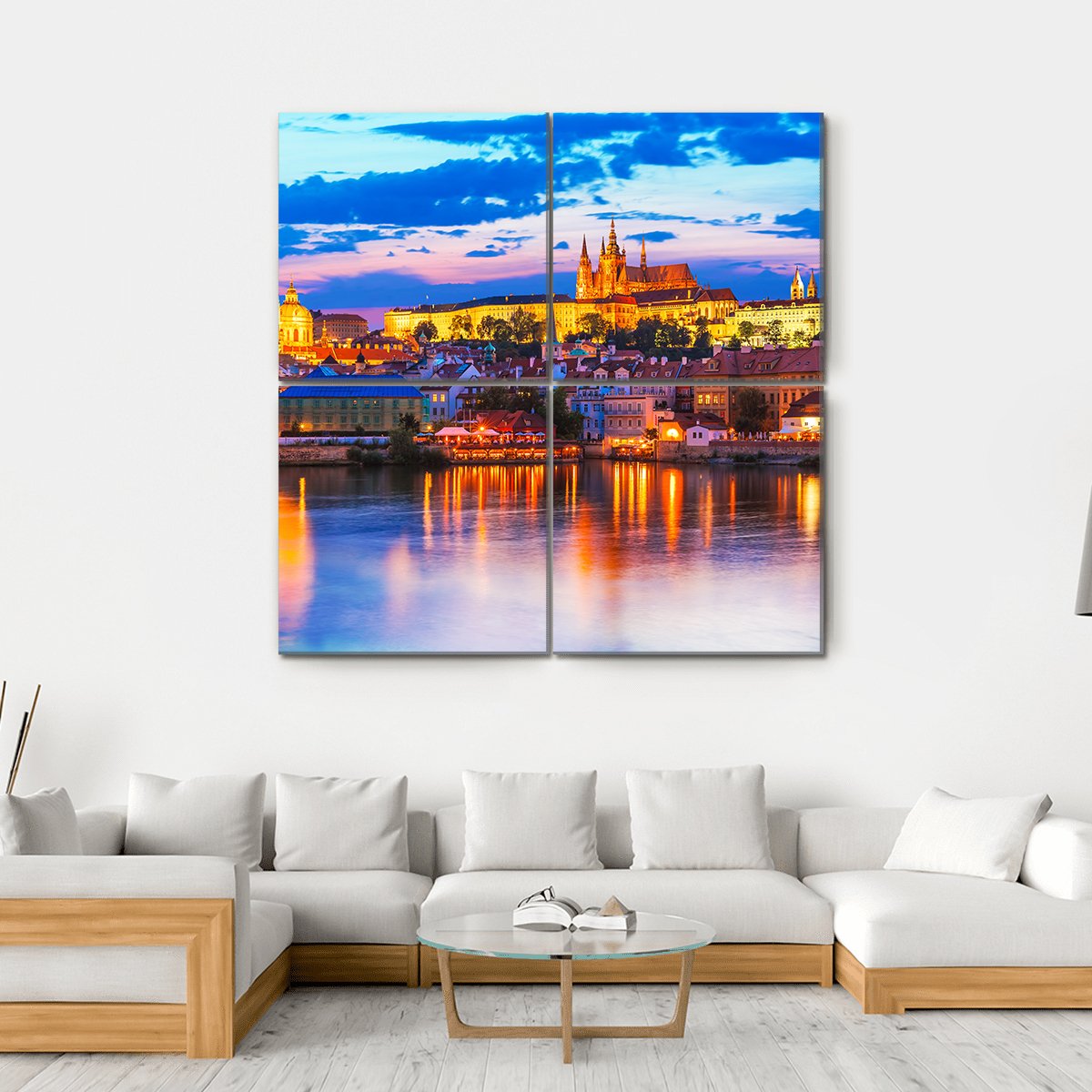 St Vitus Cathedral In Prague Canvas Wall Art-4 Square-Gallery Wrap-17" x 17"-Tiaracle