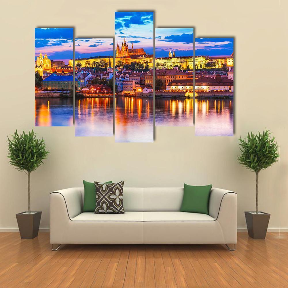 St Vitus Cathedral In Prague Canvas Wall Art-5 Pop-Gallery Wrap-47" x 32"-Tiaracle