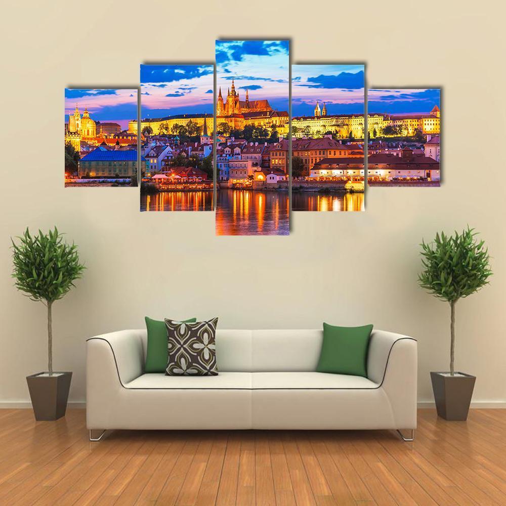 St Vitus Cathedral In Prague Canvas Wall Art-5 Star-Gallery Wrap-62" x 32"-Tiaracle