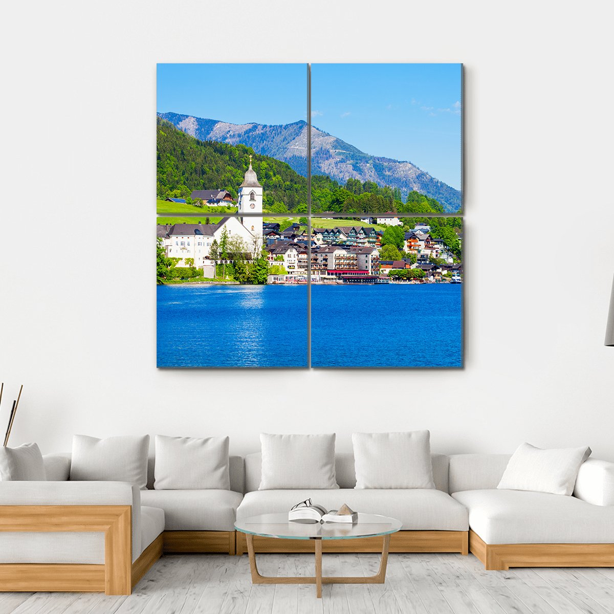 St Wolfgang Catholic Church Canvas Wall Art-4 Square-Gallery Wrap-17" x 17"-Tiaracle