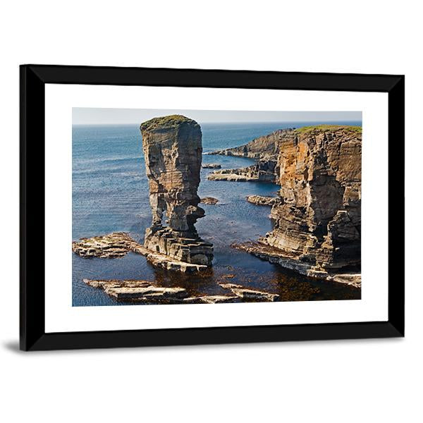 Stacks Of Yesnaby Scotland Canvas Wall Art-3 Horizontal-Gallery Wrap-25" x 16"-Tiaracle