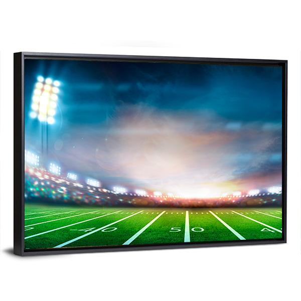 Stadium At Night Canvas Wall Art-3 Horizontal-Gallery Wrap-25" x 16"-Tiaracle