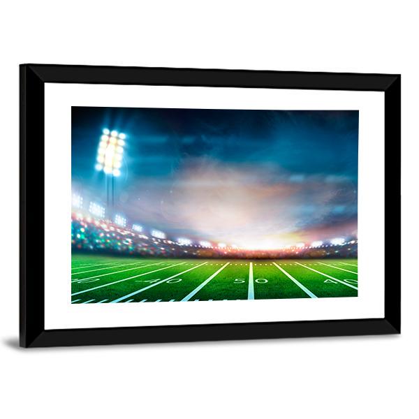 Stadium At Night Canvas Wall Art-3 Horizontal-Gallery Wrap-25" x 16"-Tiaracle