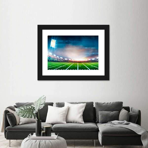 Stadium At Night Canvas Wall Art-3 Horizontal-Gallery Wrap-25" x 16"-Tiaracle