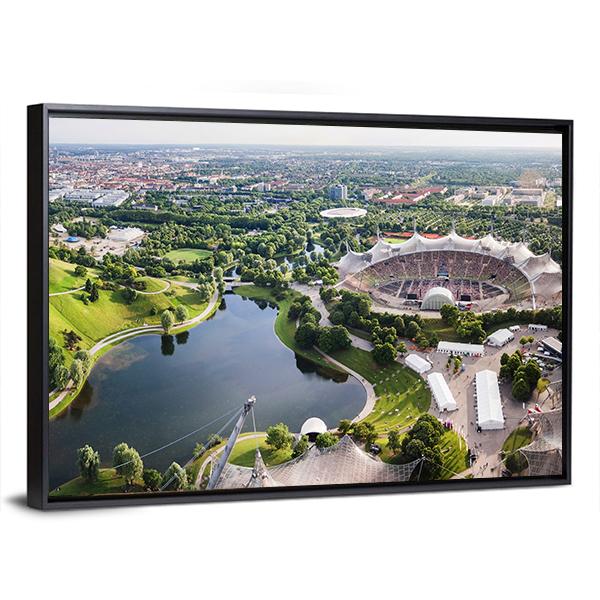 Stadium Of The Olympia Park In Munich Canvas Wall Art-3 Horizontal-Gallery Wrap-25" x 16"-Tiaracle