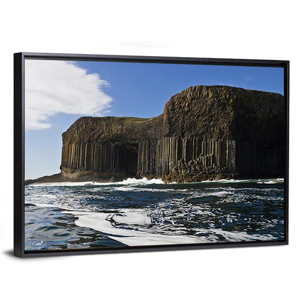 Staffa And Fingal's Cave In Scotland Canvas Wall Art-3 Horizontal-Gallery Wrap-25" x 16"-Tiaracle