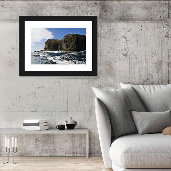 Staffa And Fingal's Cave In Scotland Canvas Wall Art-3 Horizontal-Gallery Wrap-25" x 16"-Tiaracle