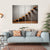 Stairs On Brick Wall Canvas Wall Art-1 Piece-Gallery Wrap-36" x 24"-Tiaracle