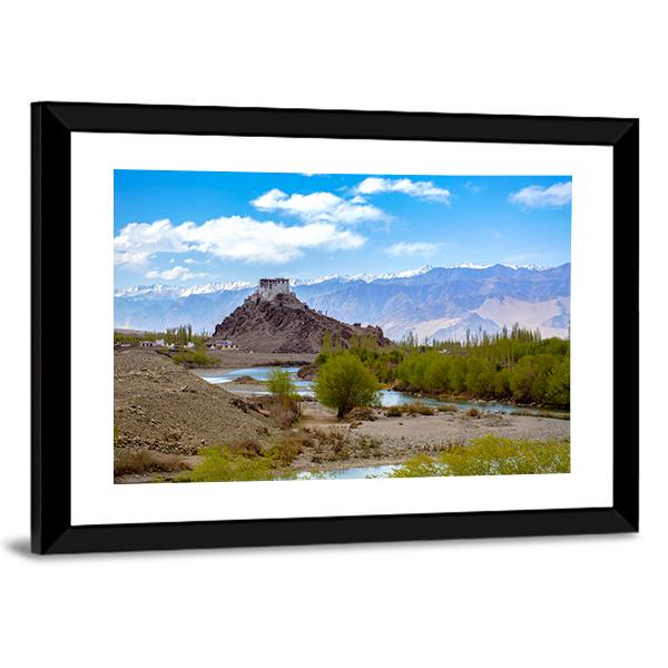 Stakna Monastery In Leh-Ladakh Canvas Wall Art-3 Horizontal-Gallery Wrap-25" x 16"-Tiaracle