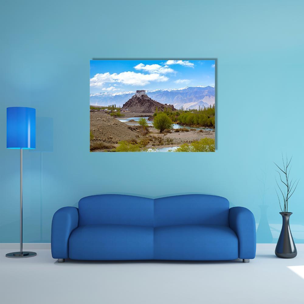 Stakna Monastery In Leh-Ladakh Canvas Wall Art-1 Piece-Gallery Wrap-48" x 32"-Tiaracle