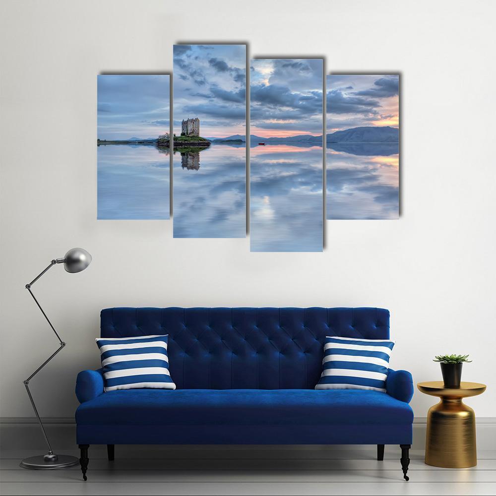 Stalker Castle In Scotland Canvas Wall Art-4 Pop-Gallery Wrap-50" x 32"-Tiaracle