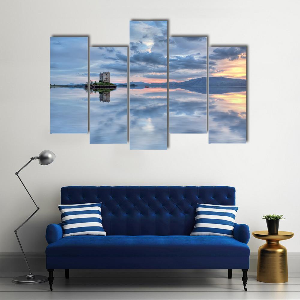 Stalker Castle In Scotland Canvas Wall Art-5 Pop-Gallery Wrap-47" x 32"-Tiaracle