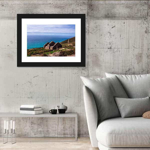 Stamps And Wheel Engine House Ruins In UK Canvas Wall Art-3 Horizontal-Gallery Wrap-25" x 16"-Tiaracle