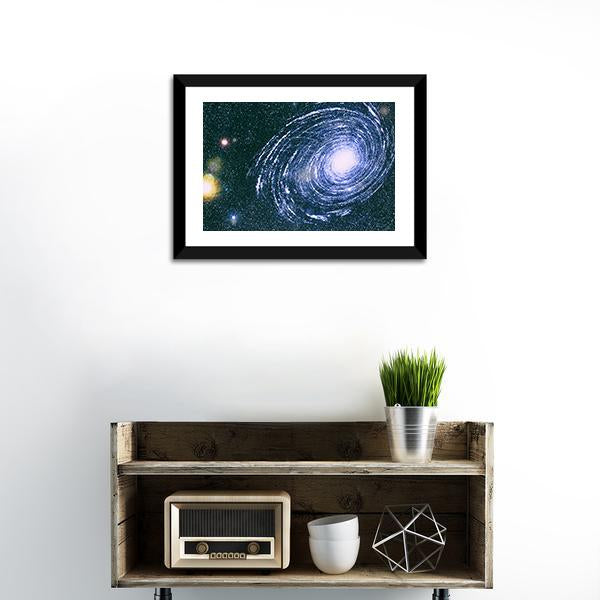 Starry Outer Space Canvas Wall Art-3 Horizontal-Gallery Wrap-25" x 16"-Tiaracle