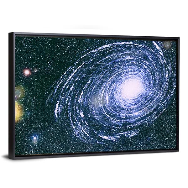 Starry Outer Space Canvas Wall Art-3 Horizontal-Gallery Wrap-25" x 16"-Tiaracle