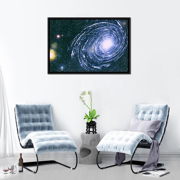 Starry Outer Space Canvas Wall Art-1 Piece-Floating Frame-24" x 16"-Tiaracle