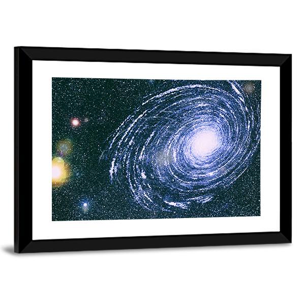 Starry Outer Space Canvas Wall Art-3 Horizontal-Gallery Wrap-25" x 16"-Tiaracle