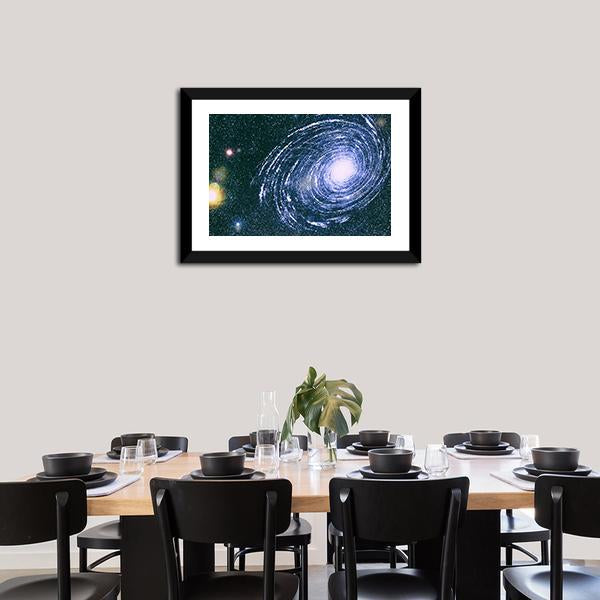 Starry Outer Space Canvas Wall Art-1 Piece-Framed Print-20" x 16"-Tiaracle