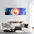 Space Planets & Starry Sky Panoramic Canvas Wall Art-3 Piece-25" x 08"-Tiaracle