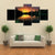Starry Sky And The Milky Way Canvas Wall Art-5 Star-Gallery Wrap-62" x 32"-Tiaracle