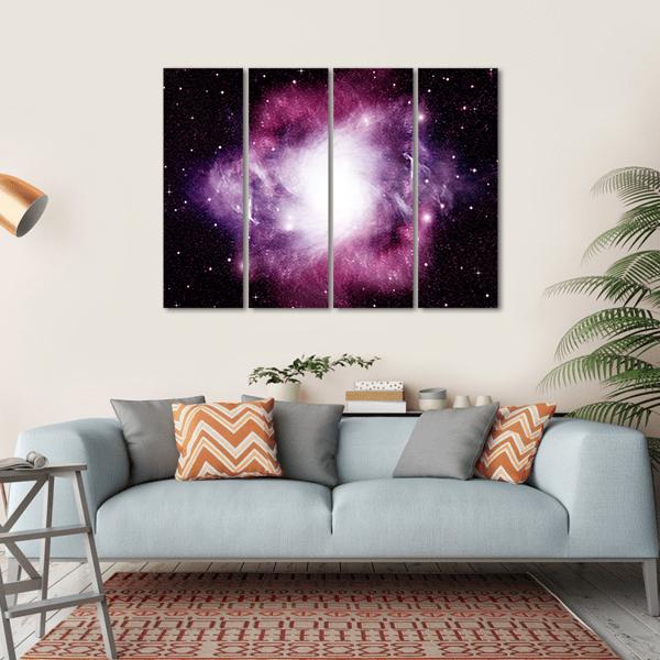 Stars Dust And Gas Nebula In A Far Galaxy Canvas Wall Art-4 Horizontal-Gallery Wrap-34" x 24"-Tiaracle