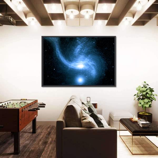Stars Of A Planet And Galaxy In Space Canvas Wall Art-3 Horizontal-Gallery Wrap-25" x 16"-Tiaracle