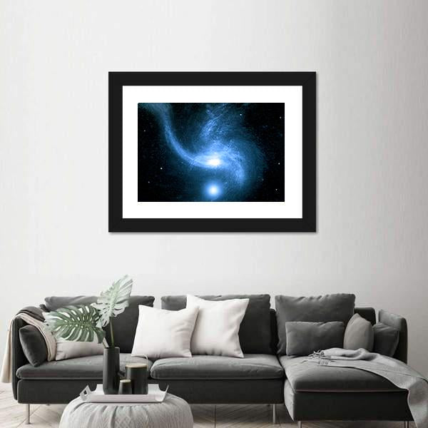 Stars Of A Planet And Galaxy In Space Canvas Wall Art-3 Horizontal-Gallery Wrap-25" x 16"-Tiaracle
