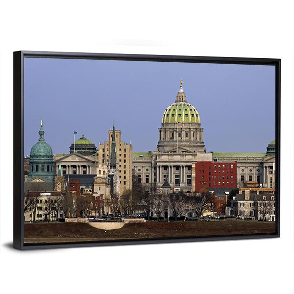 State Capitol Complex Canvas Wall Art-3 Horizontal-Gallery Wrap-25" x 16"-Tiaracle