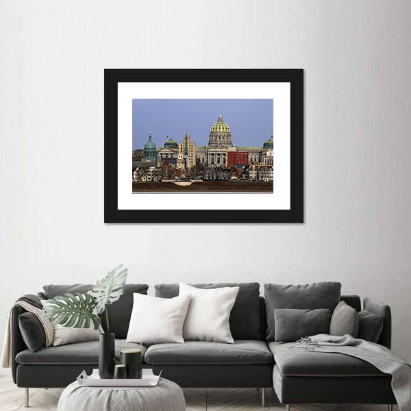 State Capitol Complex Canvas Wall Art-3 Horizontal-Gallery Wrap-25" x 16"-Tiaracle