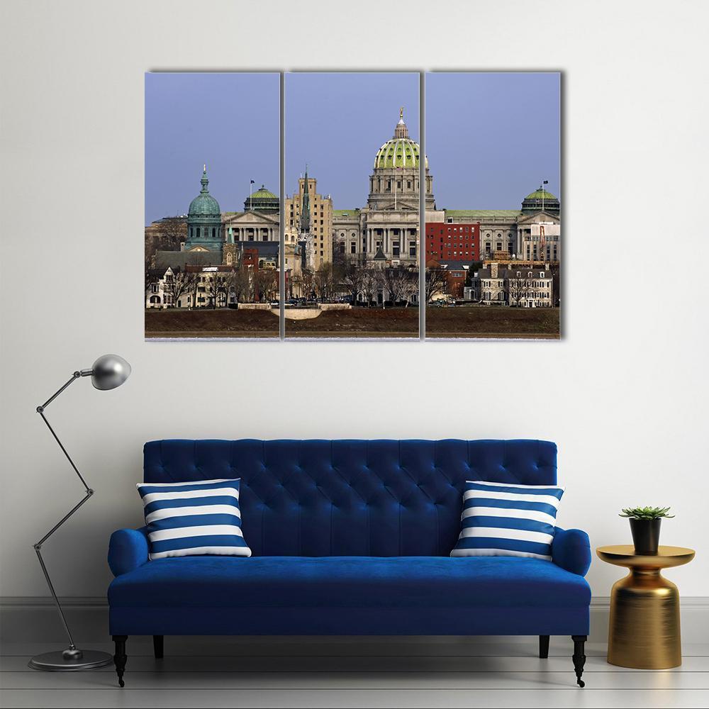 State Capitol Complex Canvas Wall Art-3 Horizontal-Gallery Wrap-37" x 24"-Tiaracle