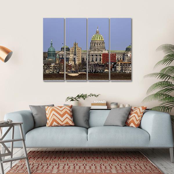 State Capitol Complex Canvas Wall Art-4 Horizontal-Gallery Wrap-34" x 24"-Tiaracle